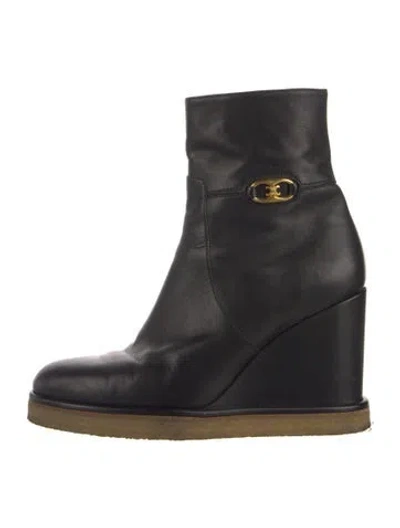 Pre-owned Celine Leather Boots In Black