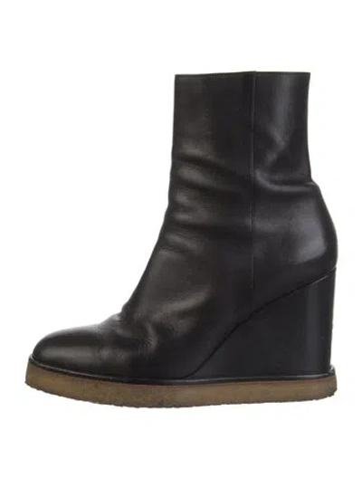 Pre-owned Celine Leather Boots In Black
