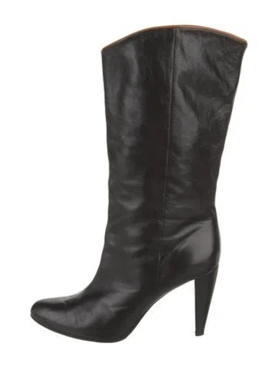 Pre-owned Celine Leather Boots In Black