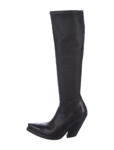 Pre-owned Celine Leather Boots In Black