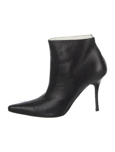 Pre-owned Celine Leather Boots In Black