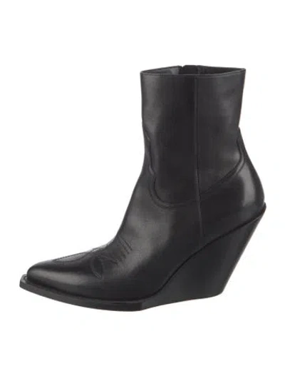 Pre-owned Celine Leather Boots In Black