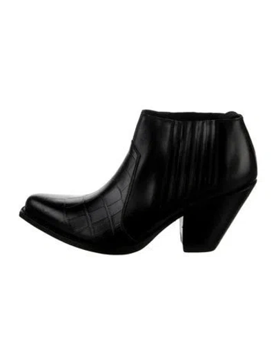 Pre-owned Celine Leather Boots In Black