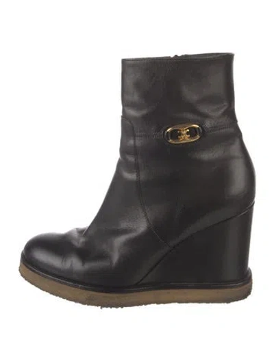 Pre-owned Celine Leather Boots In Black