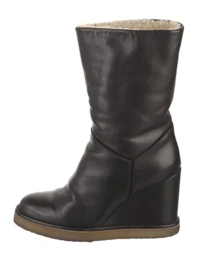 Pre-owned Celine Leather Boots In Black