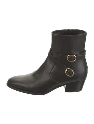 Pre-owned Celine Leather Boots In Black