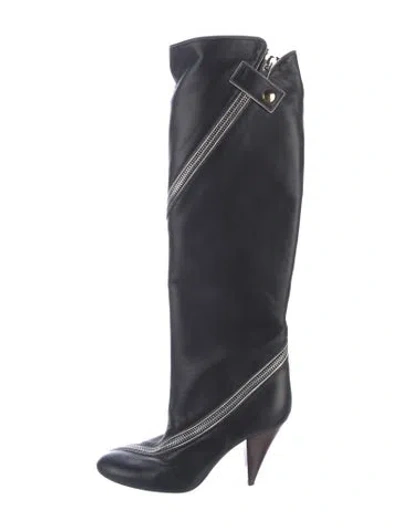 Pre-owned Celine Leather Boots In Black
