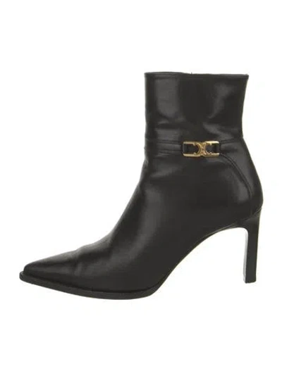 Pre-owned Celine Leather Boots In Black