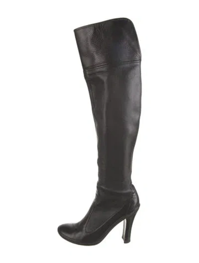 Pre-owned Celine Leather Boots In Black