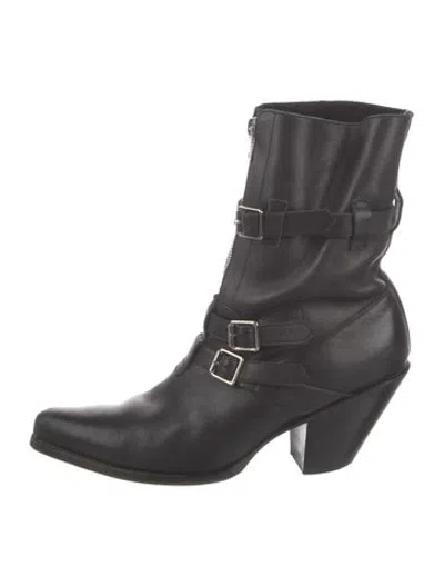 Pre-owned Celine Leather Boots In Black