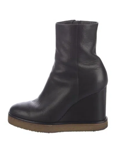 Pre-owned Celine Leather Boots In Black