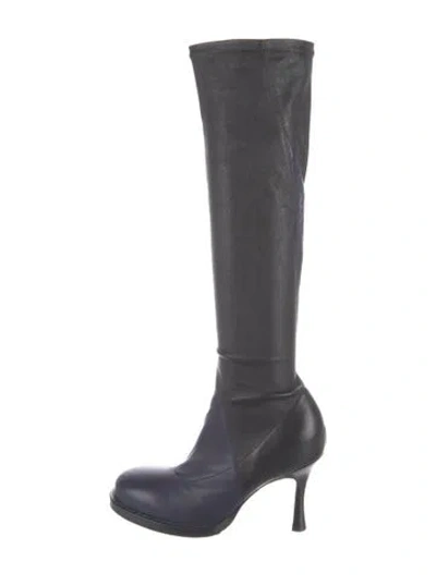 Pre-owned Celine Leather Boots In Blue