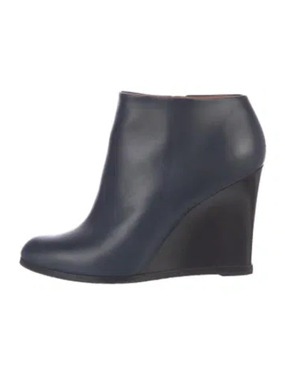 Pre-owned Celine Leather Boots In Blue