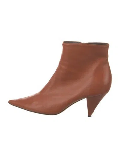 Pre-owned Celine Leather Boots In Brown