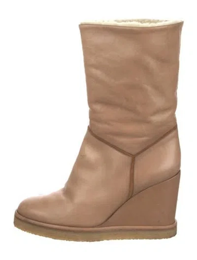 Pre-owned Celine Leather Boots In Brown