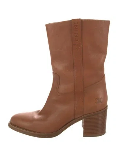 Pre-owned Celine Leather Boots In Brown