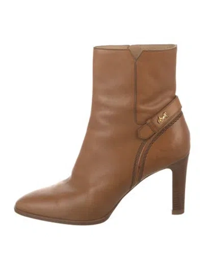 Pre-owned Celine Leather Boots In Brown