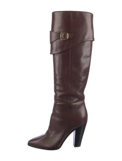 Pre-owned Celine Leather Boots In Brown