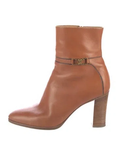 Pre-owned Celine Leather Boots In Brown
