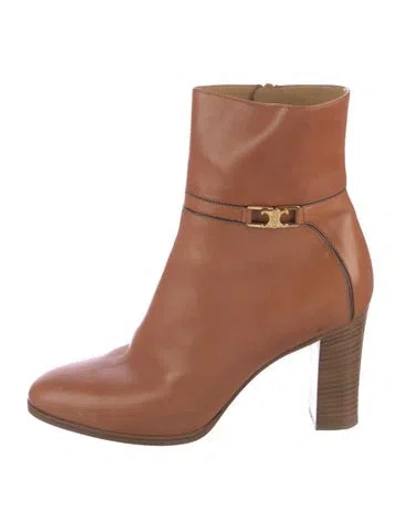 Pre-owned Celine Leather Boots In Brown