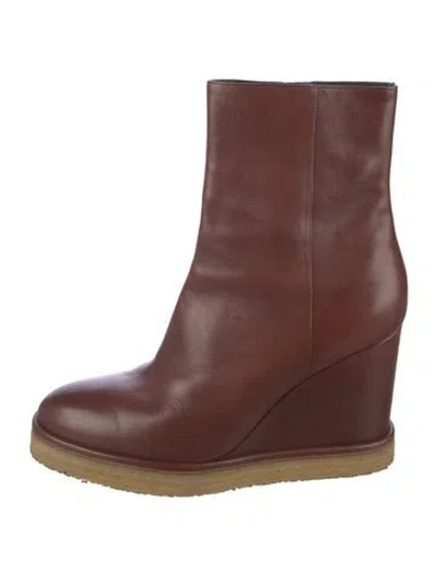 Pre-owned Celine Leather Boots In Brown
