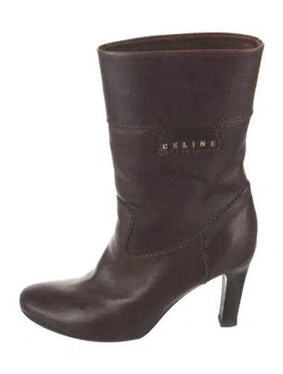 Pre-owned Celine Leather Boots In Brown