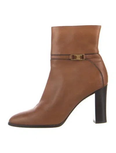Pre-owned Celine Leather Boots In Brown