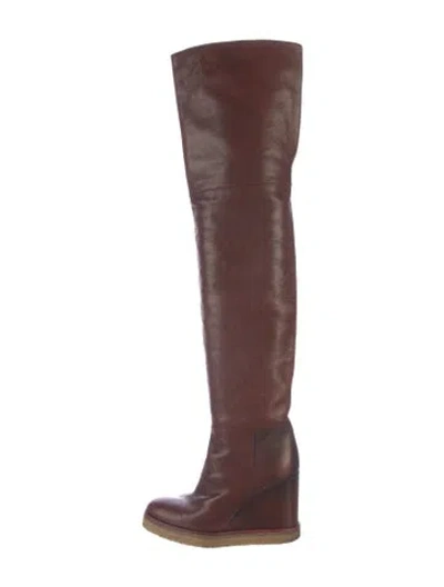Pre-owned Celine Leather Boots In Brown