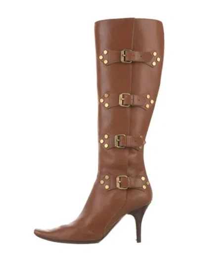 Pre-owned Celine Leather Boots In Brown
