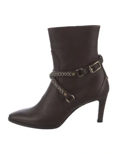 Pre-owned Celine Leather Boots In Brown