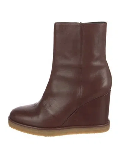 Pre-owned Celine Leather Boots In Brown