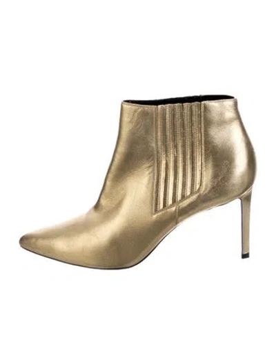 Pre-owned Celine Leather Boots In Gold/metallic