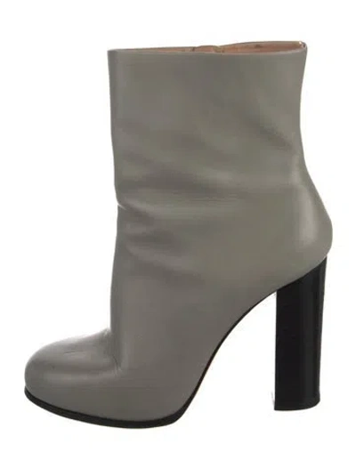 Pre-owned Celine Leather Boots In Gray