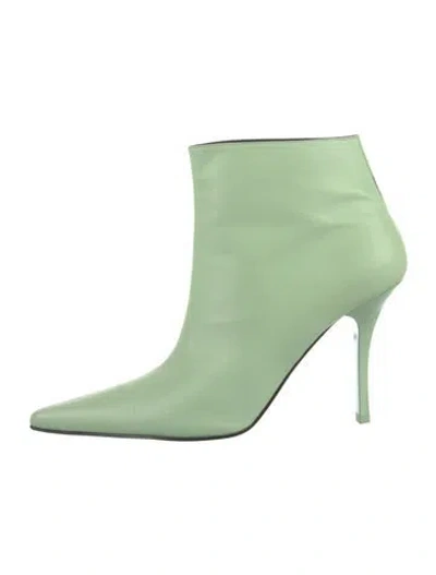 Pre-owned Celine Leather Boots In Green