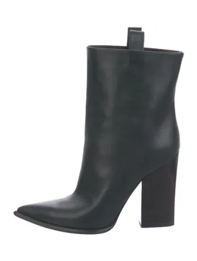 Pre-owned Celine Leather Boots In Green