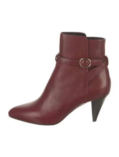 Pre-owned Celine Leather Boots In Red