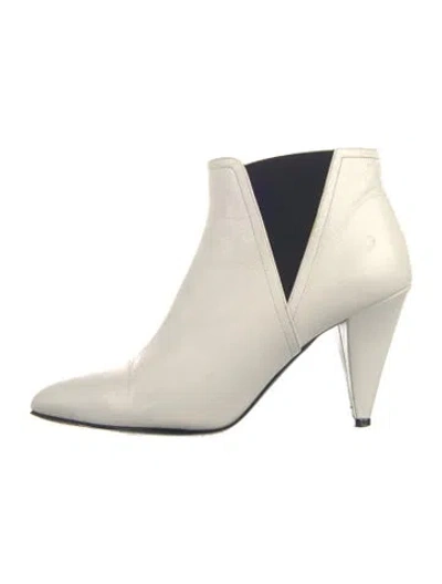 Pre-owned Celine Leather Boots In White