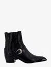 Celine Leather Boots With Metal Details In Black