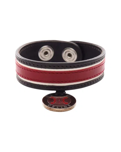 Celine Leather Bracelet (authentic Pre-loved) In Multi