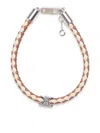 Celine Leather Bracelet With Triomphe Logo In Nude & Neutrals