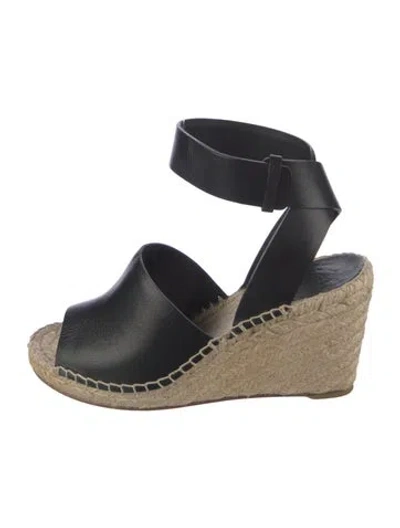 Pre-owned Celine Leather Braided Accents Espadrilles In Neutrals