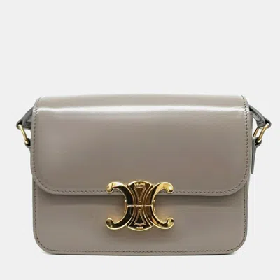 Pre-owned Celine Leather Brown Triumph Bag Tin
