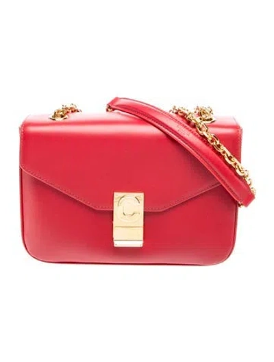 Pre-owned Celine Leather C Bag Small In Red