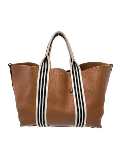 Pre-owned Celine Leather Cabas In Brown