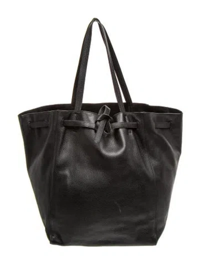 Pre-owned Celine Leather Cabas Phantom Medium In Black
