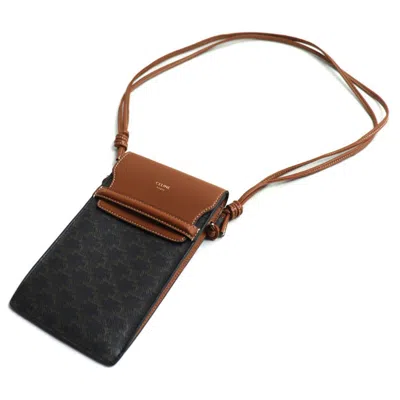 Pre-owned Celine Leather Canvas Shoulder Bag ()