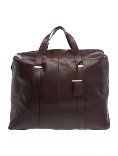 Pre-owned Celine Leather Carry On In Brown