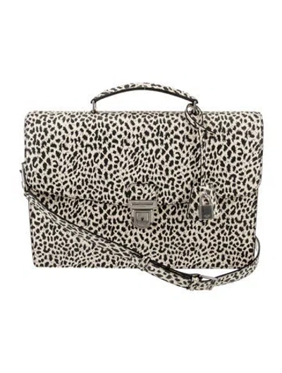 Pre-owned Celine Leather Cartable Small In Neutral