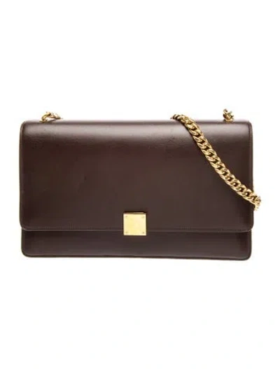 Pre-owned Celine Leather Case Medium In Brown