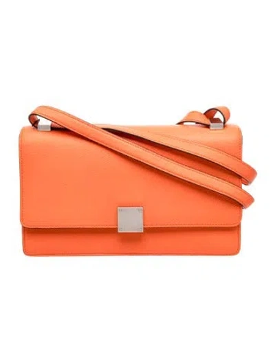 Pre-owned Celine Leather Case Small In Orange